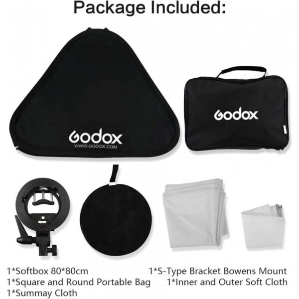 godox softbox sfuv 8080 softbox portable avec support s sac de transport pour la photographie (5)